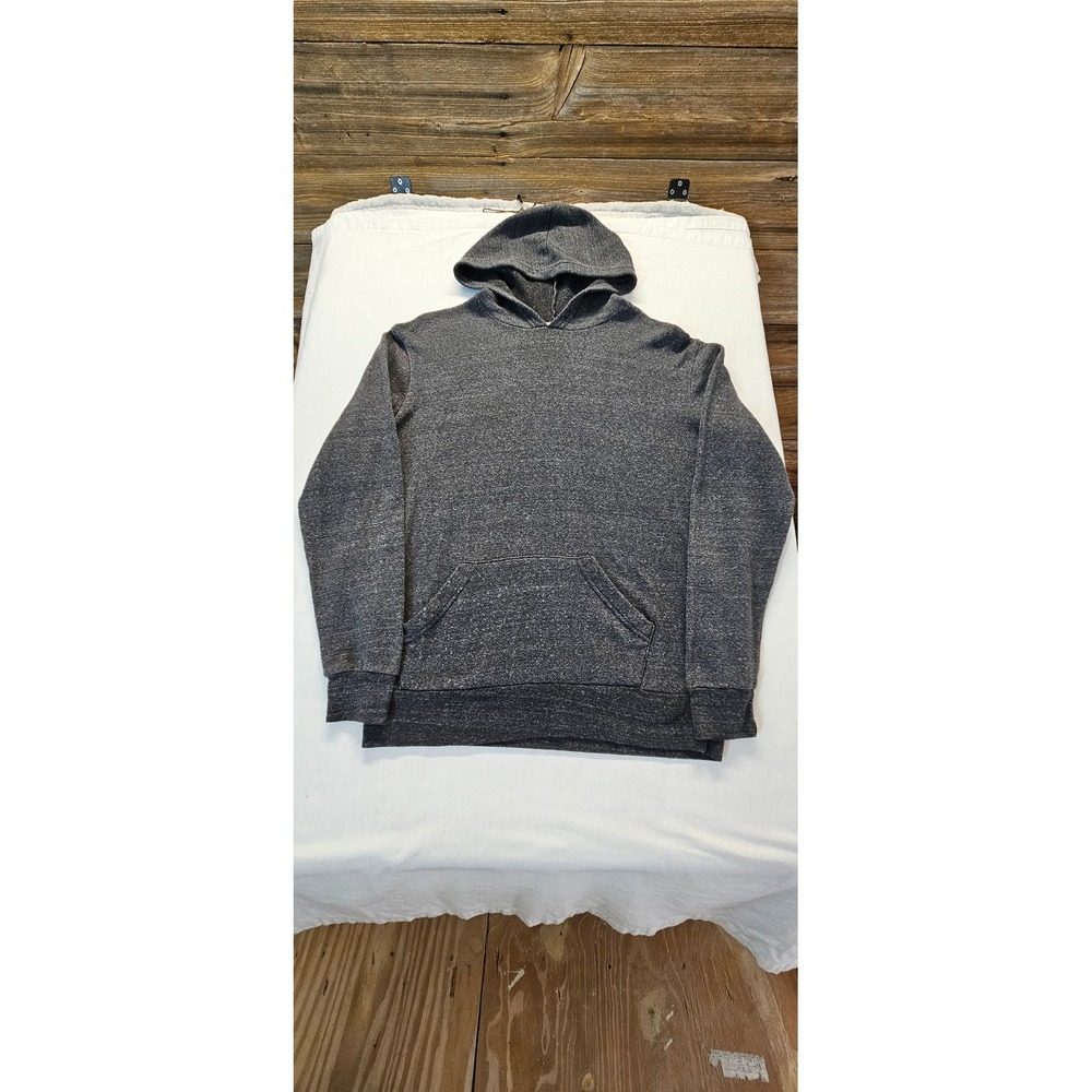 Fossil Mens Large L Charcoal Gray Heathered Pullover Hoodie Sweatshirt Marl